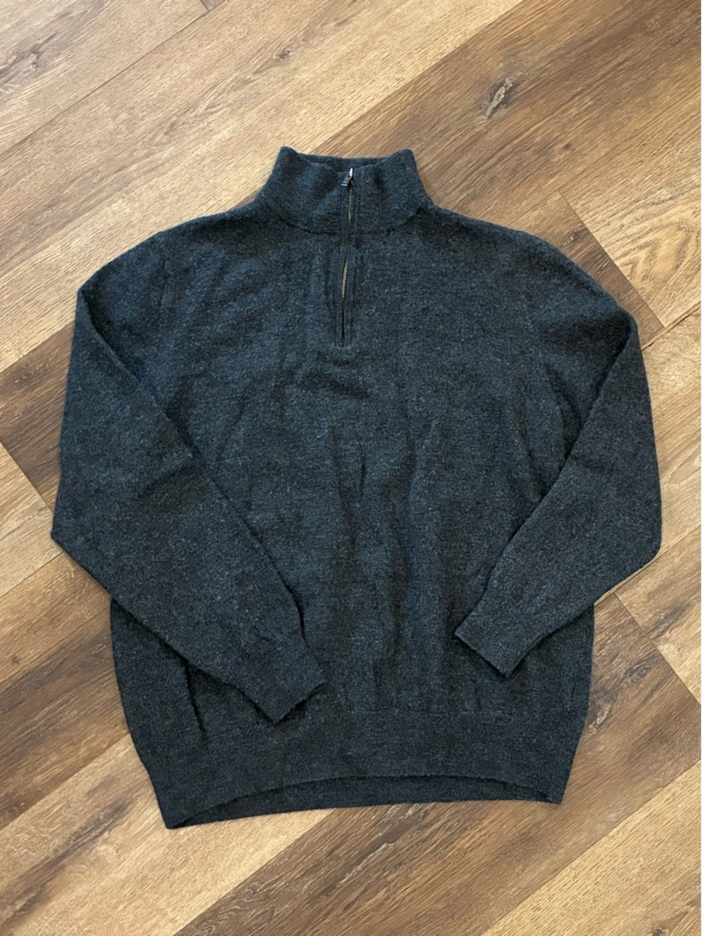 Christian Lacroix Gray Mariano Wool Half Zip Pullover Jacket Coat XL Boy